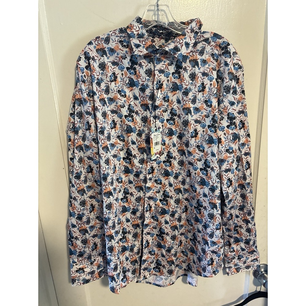 Robert Graham Abingdon XL NWT Floral Button Up Shirt Classic Fit Stretch $198